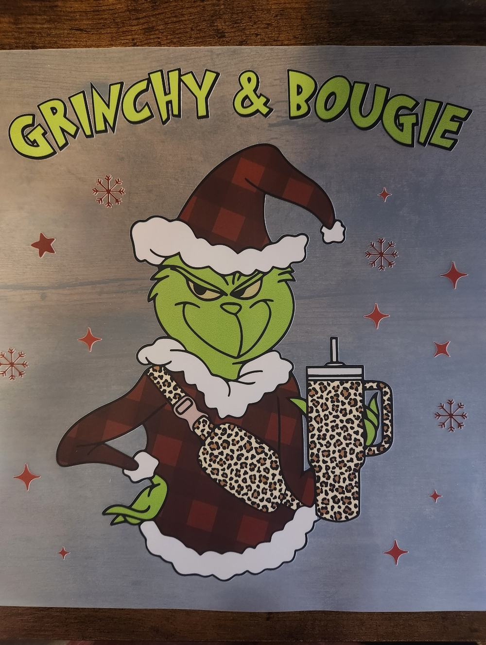 "GRINCHY & BOUGIE" 💚 DTF TRANSFER SHEET
